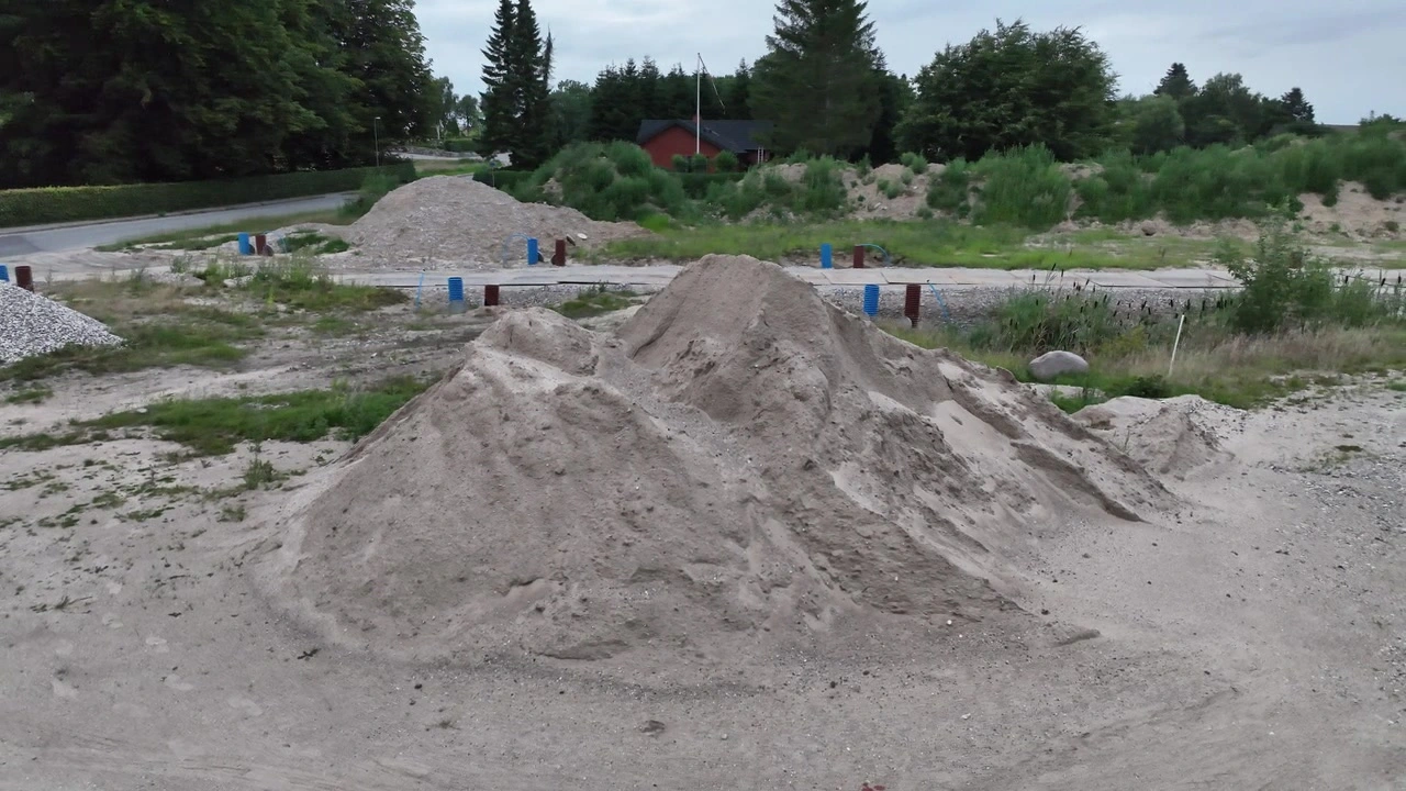 Video showing drone measurement of a sand pile